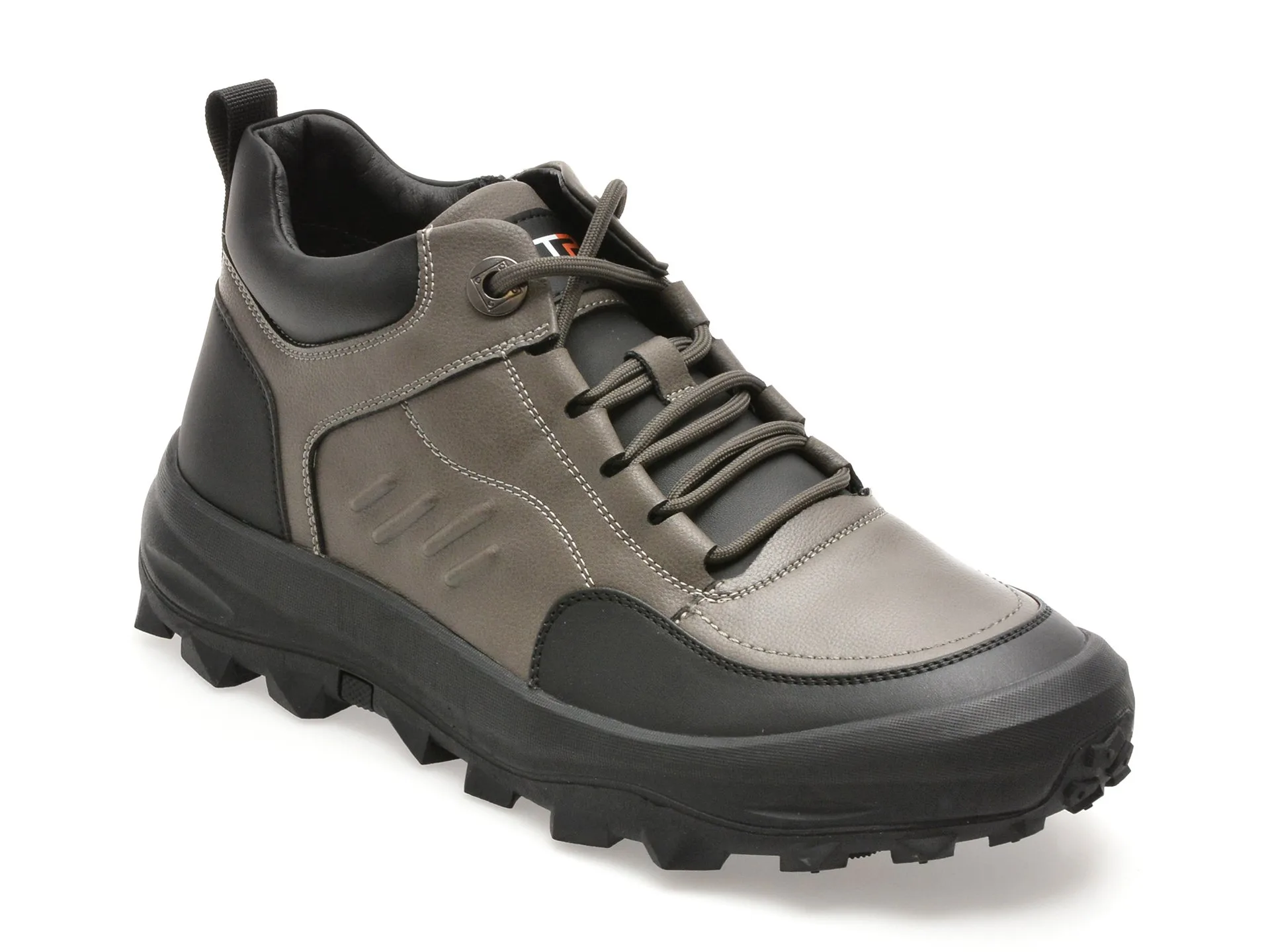 Ghete BITE THE BULLET gri, LT09, din piele naturala 1 Ghete BITE THE BULLET gri