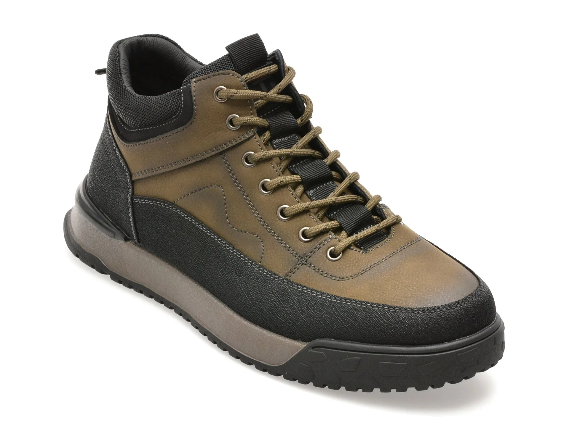 Ghete BITE THE BULLET kaki, AMK11, din piele naturala 1 Ghete BITE THE BULLET kaki