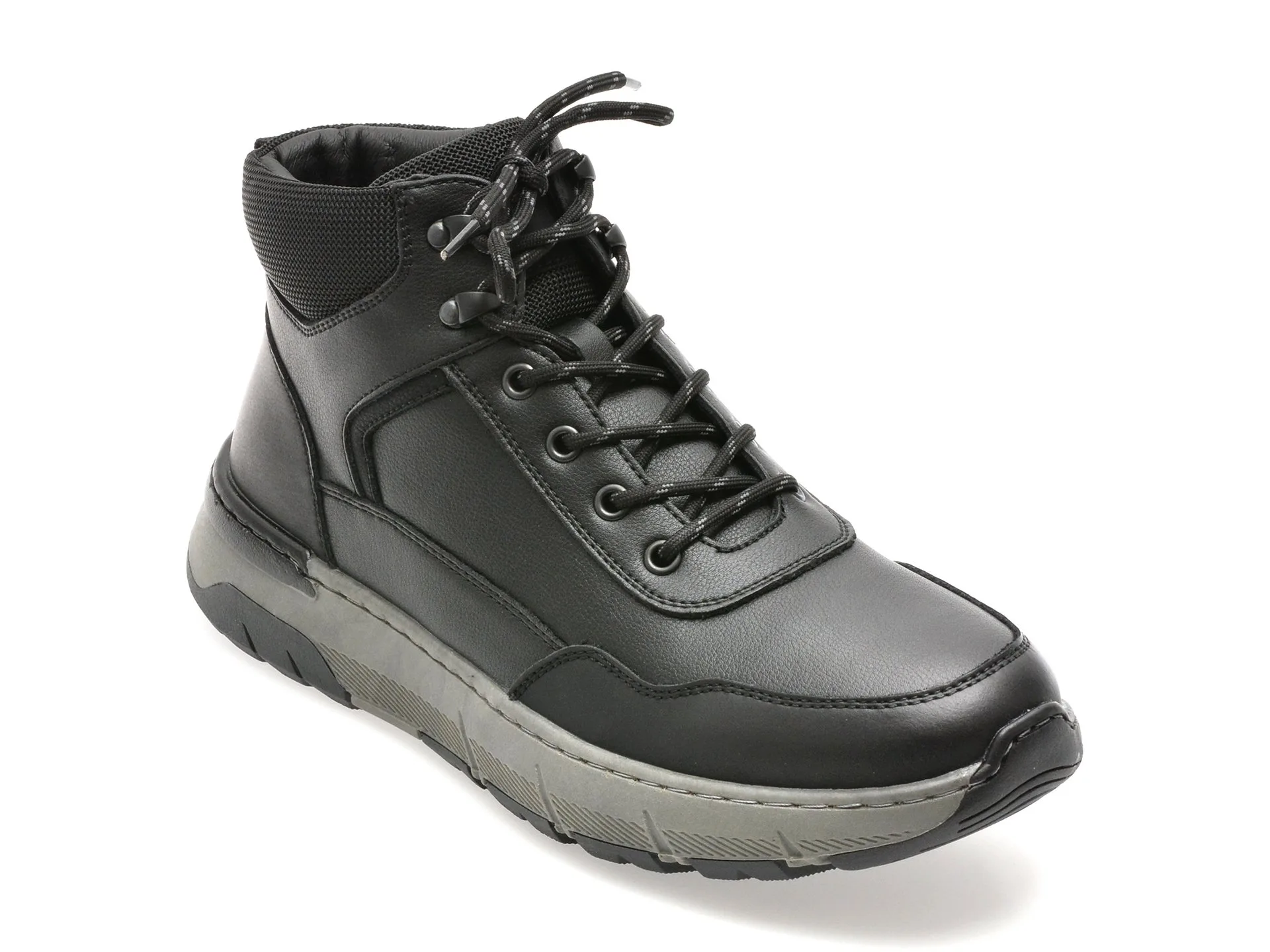 Ghete BITE THE BULLET negre, K151, din piele naturala 1 Ghete BITE THE BULLET negre