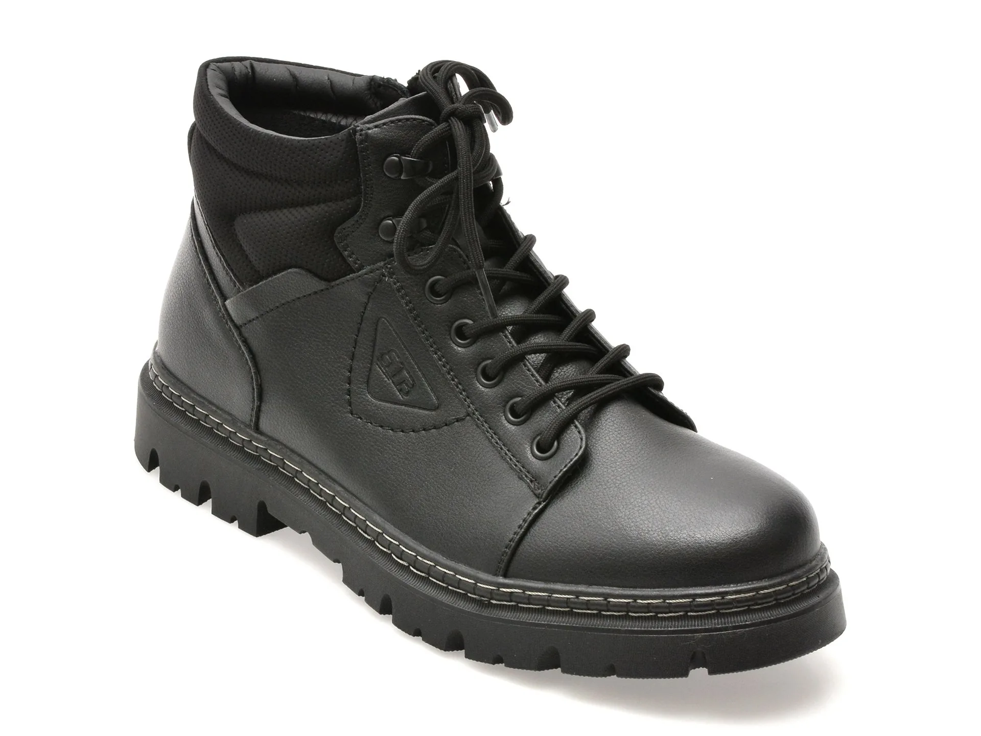 Ghete BITE THE BULLET negre, K193, din piele naturala 1 Ghete BITE THE BULLET negre