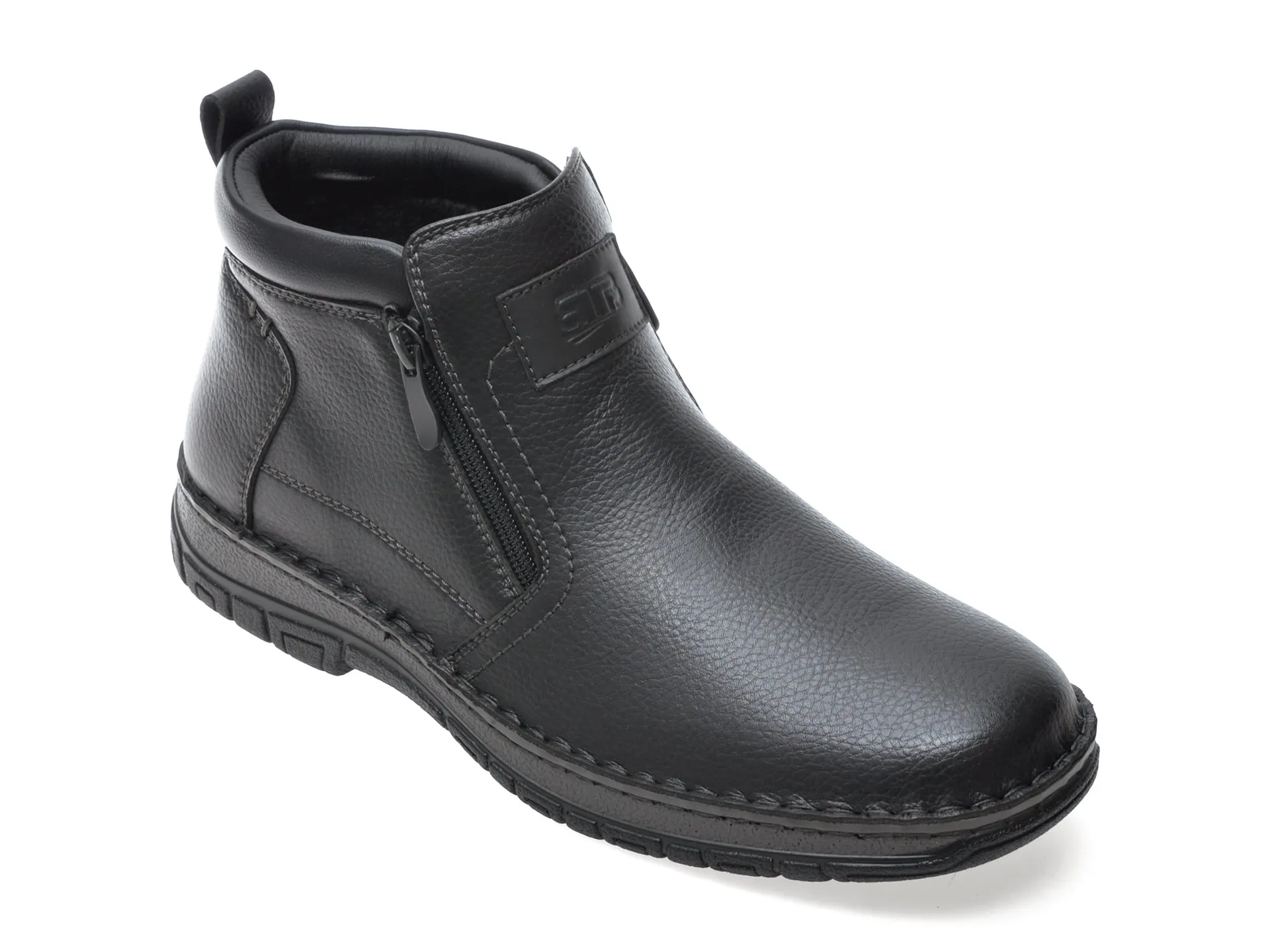 Ghete BITE THE BULLET negre, K220, din piele naturala 1 Ghete BITE THE BULLET negre