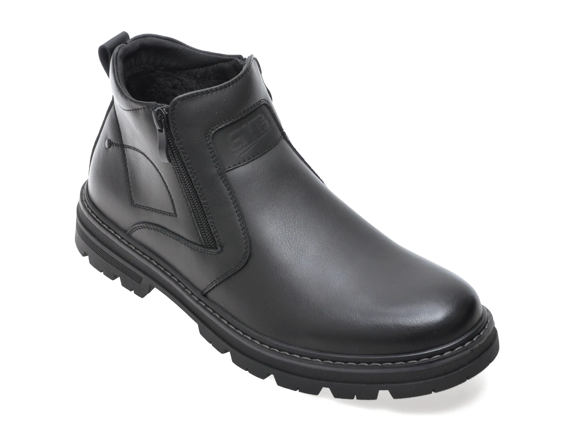 Ghete BITE THE BULLET negre, M1126, din piele naturala 1 Ghete BITE THE BULLET negre