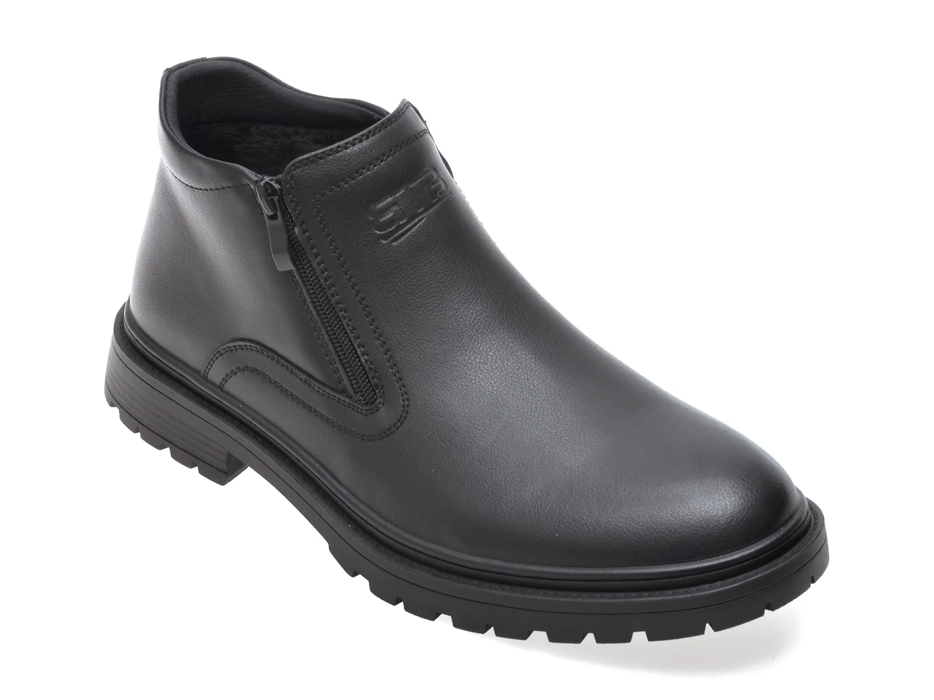 Ghete BITE THE BULLET negre, M1128, din piele naturala 1 Ghete BITE THE BULLET negre