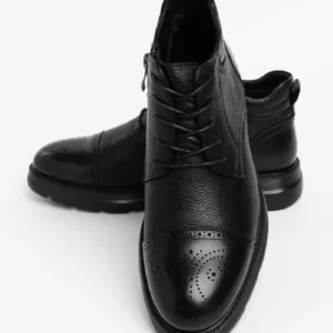 Ghete Barbati din piele naturala H1549-1 Negru | Advancer