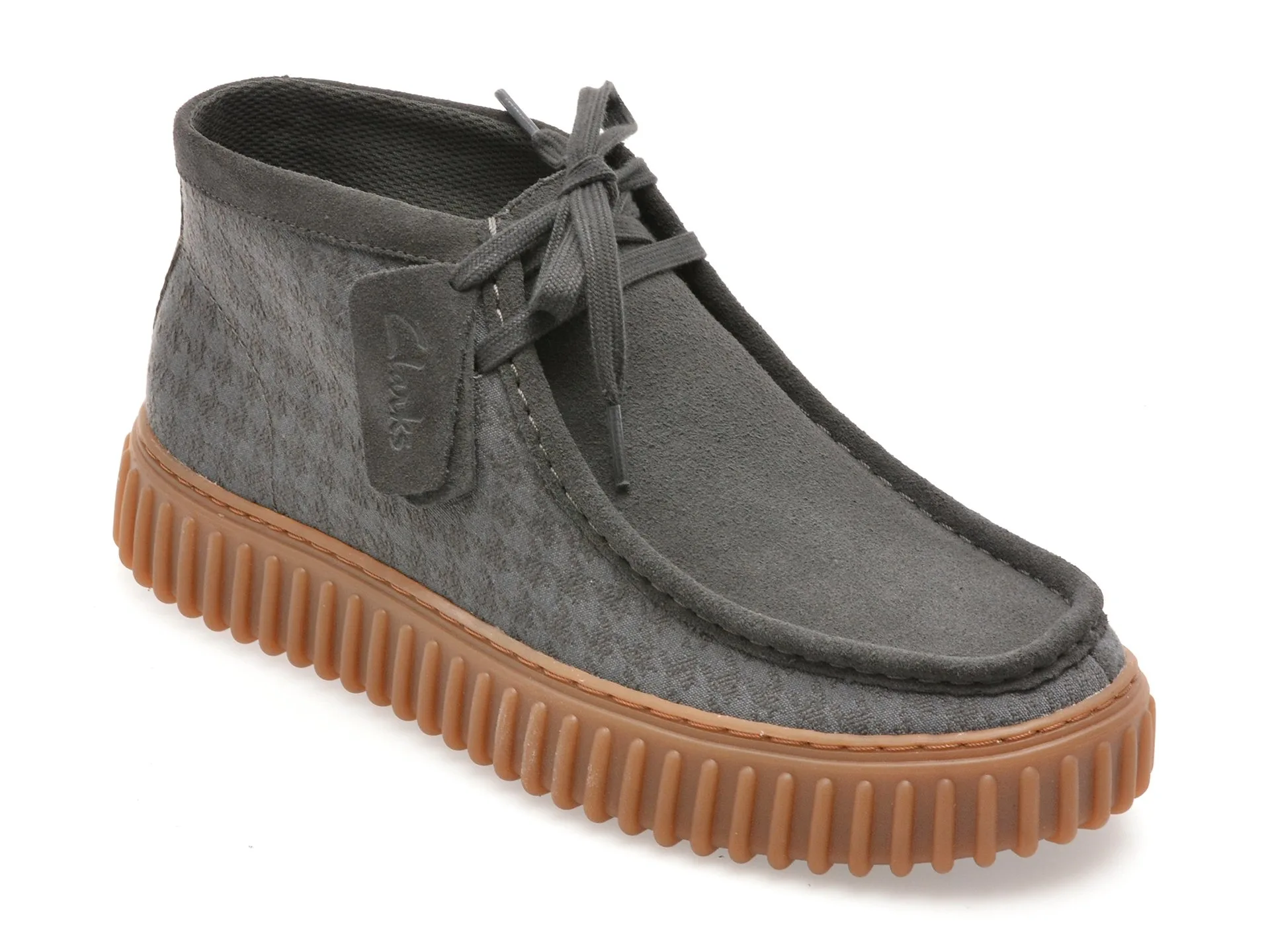 Ghete CLARKS gri, TORHILL HI, din material textil 1 Ghete CLARKS gri