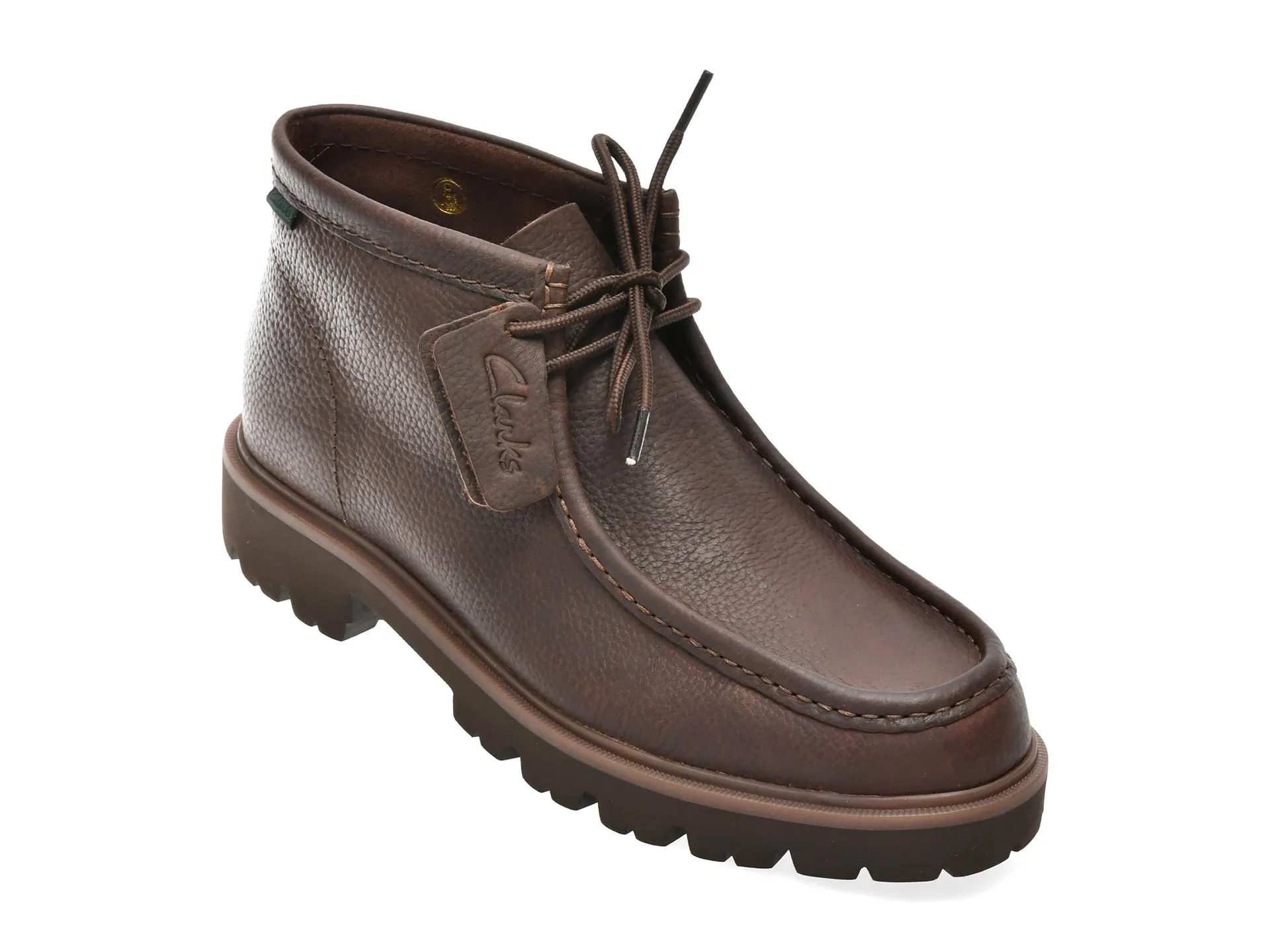 Ghete CLARKS maro, CLEYHILL TOP, din piele naturala 1 Ghete CLARKS maro