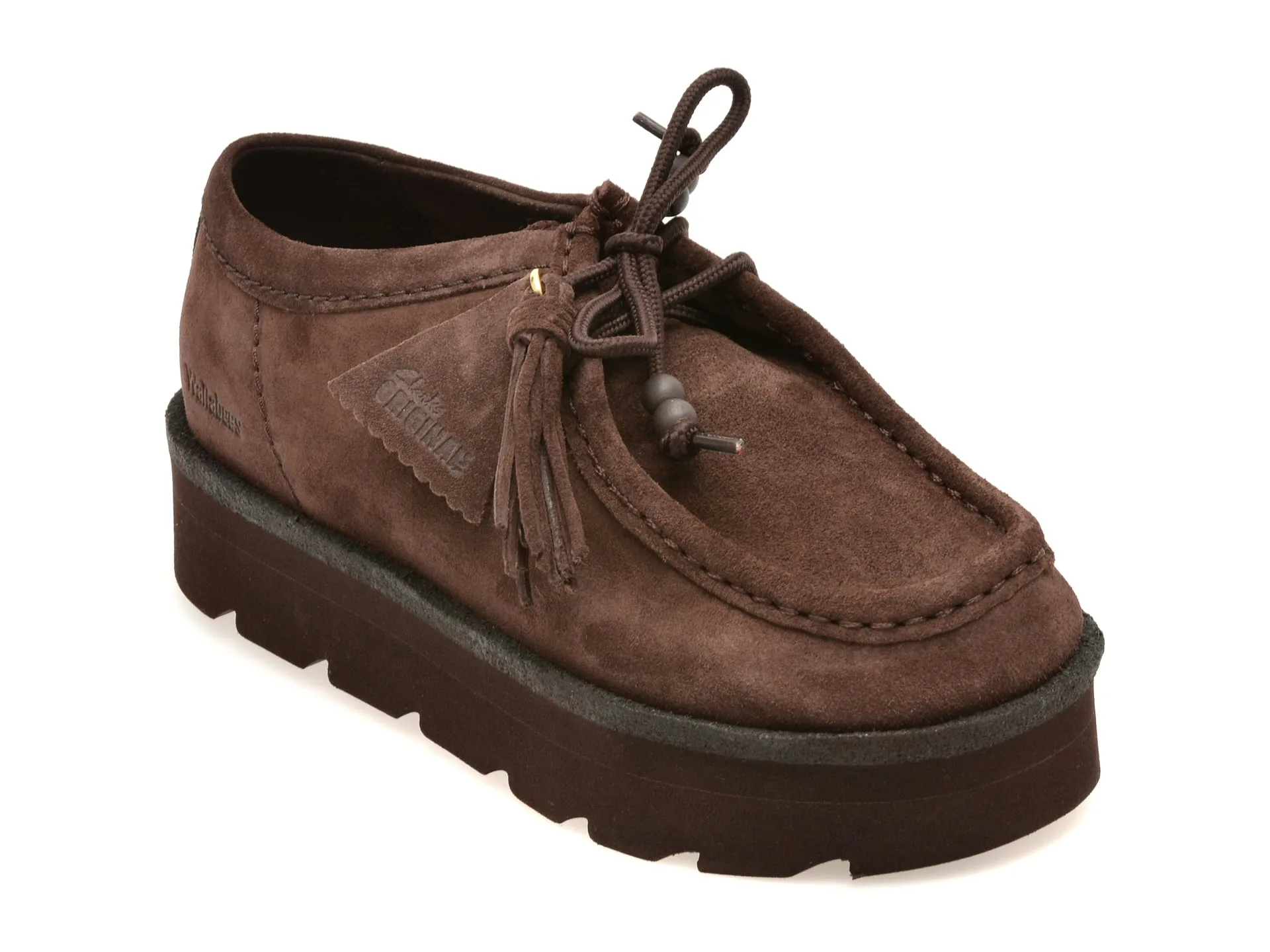 Ghete CLARKS maro, MEARE WALLA, din piele intoarsa 1 Ghete CLARKS maro