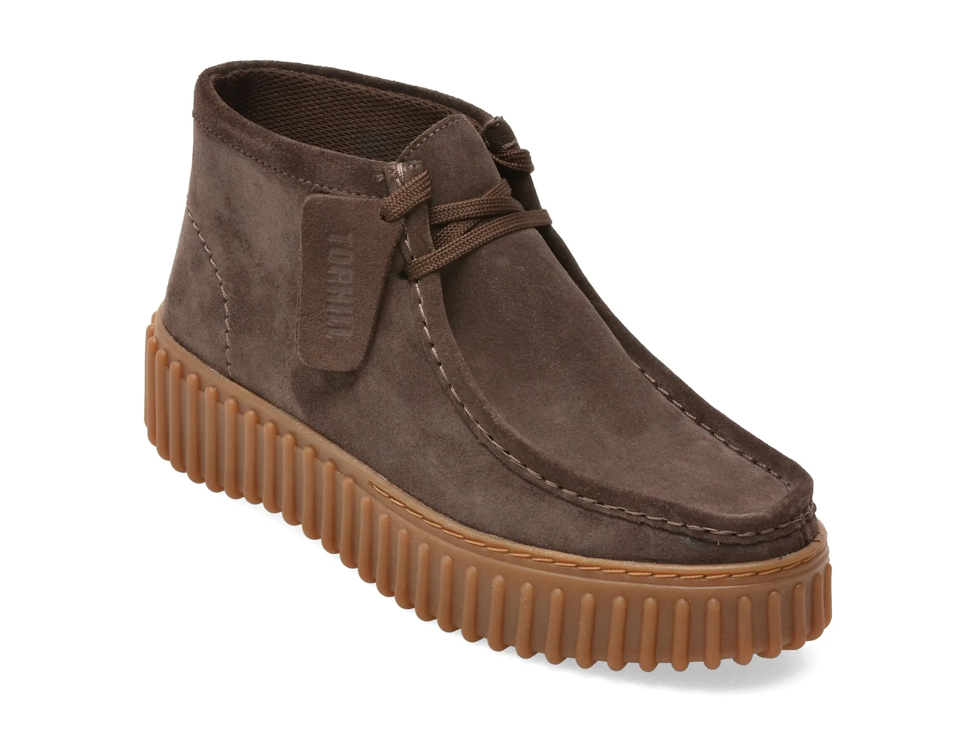 Ghete CLARKS maro, TORHILL MOSS, din piele intoarsa 1 Ghete CLARKS maro