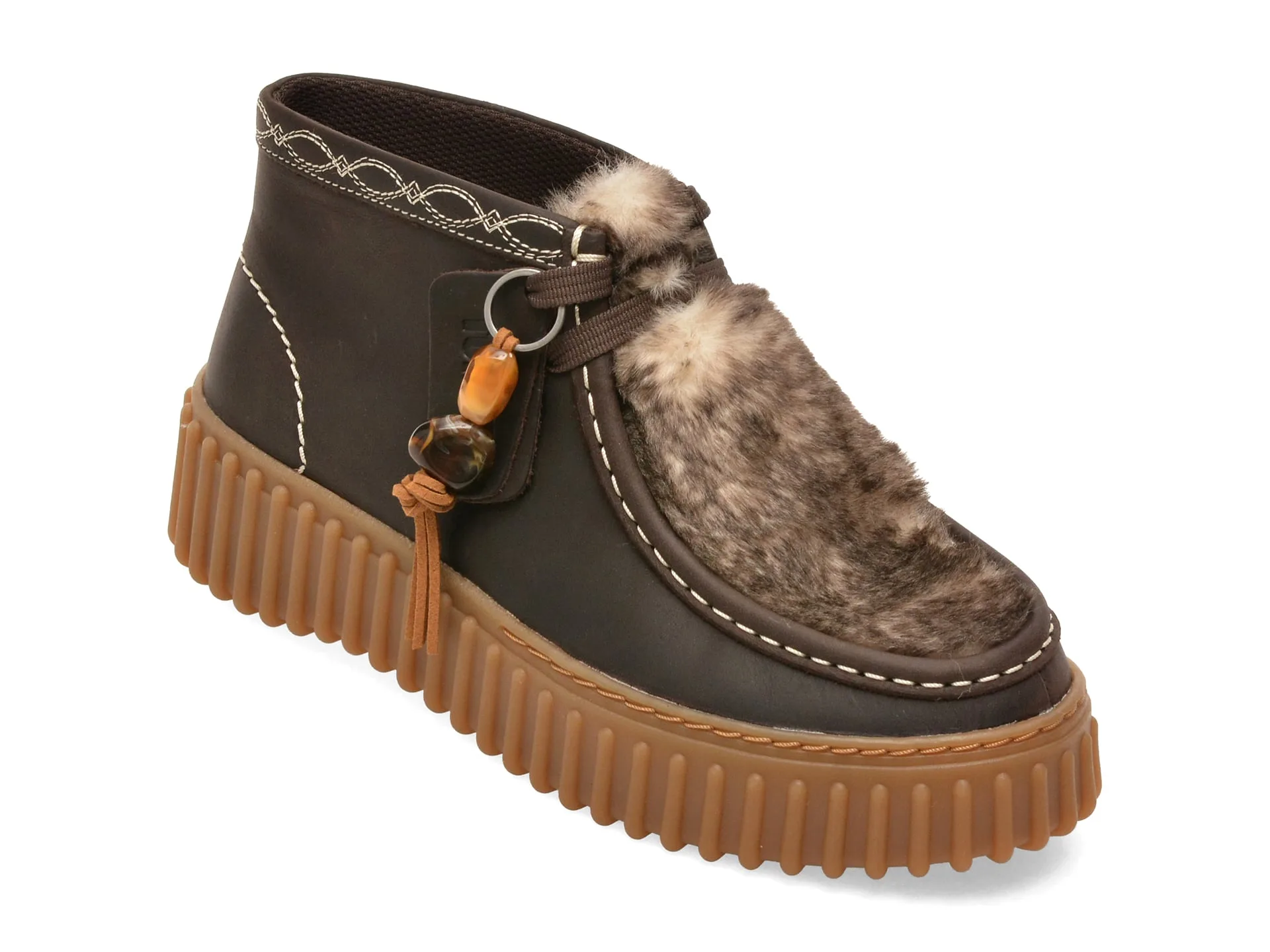 Ghete CLARKS maro, TORHILL MOSS, din piele naturala 1 Ghete CLARKS maro