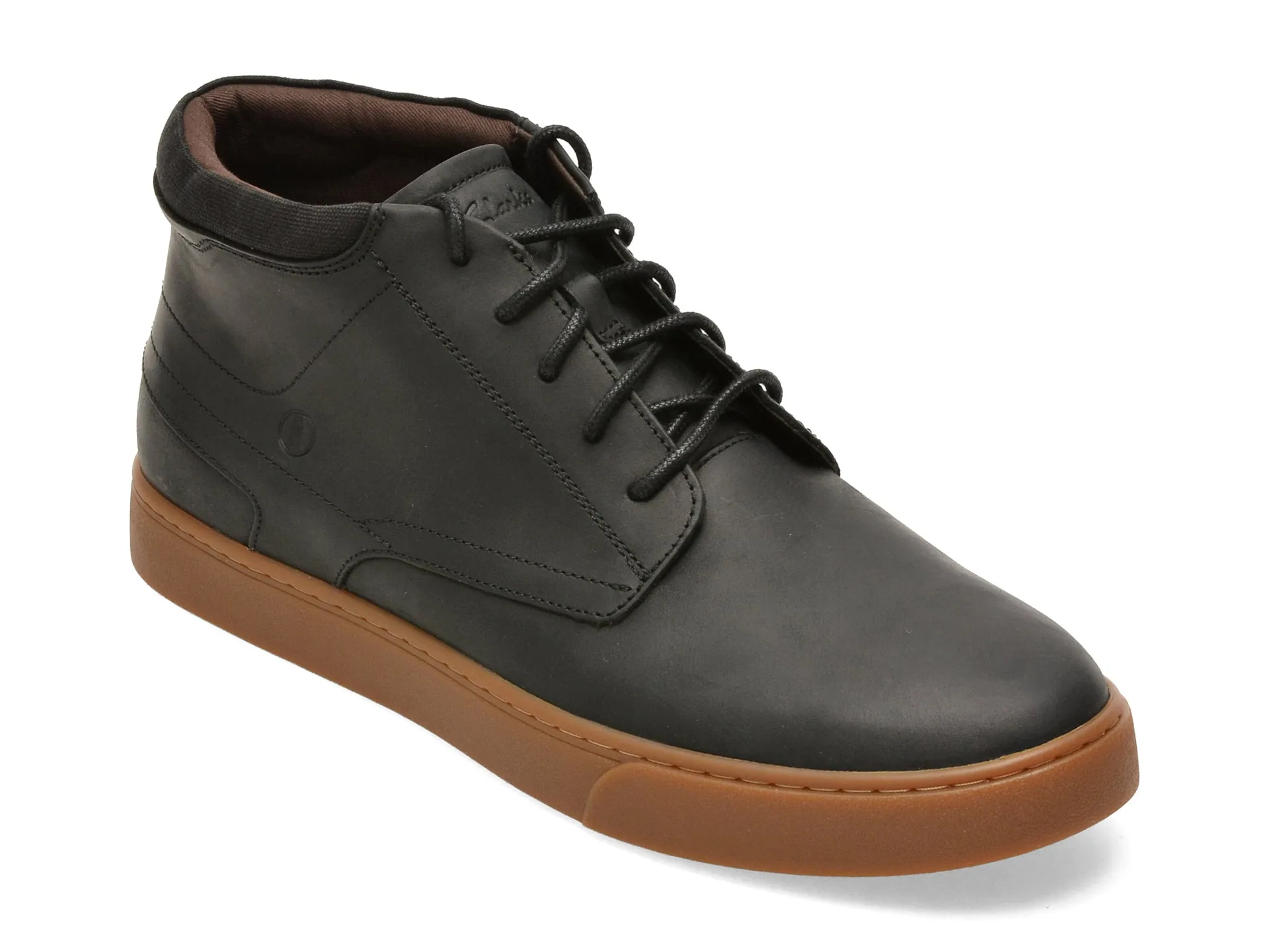 Ghete CLARKS negre, LYDFORD MID, din piele naturala 1 Ghete CLARKS negre