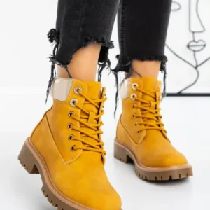 Ghete Dama 1398-PA Galben | Crystal Shoes