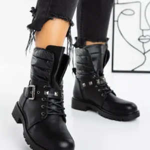 Ghete Dama 5017-YQ Negru | Crystal Shoes