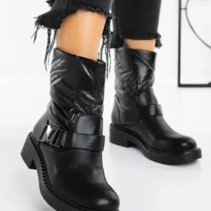 Ghete Dama 5019-YQ Negru | Crystal Shoes