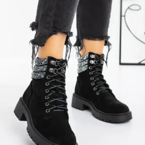 Ghete Dama 6880-PA Negru | Crystal Shoes