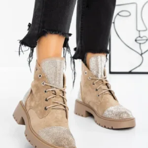 Ghete Dama 6889-PA Kaki | Crystal Shoes