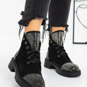 Ghete Dama 6889-PA Negru | Crystal Shoes