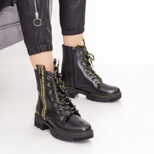 Ghete Dama E6002 Negru-Galben | Exist