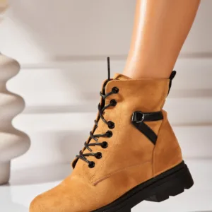 Ghete Dama Imblanite Camel din Piele Ecologica Intoarsa Jalexa2