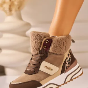 Ghete Dama Imblanite Maro din Piele Ecologica Intoarsa Savys