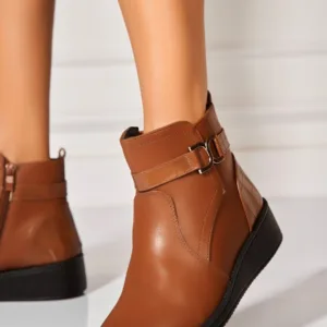 Ghete Dama Imblanite Maro din Piele Ecologica Kadija