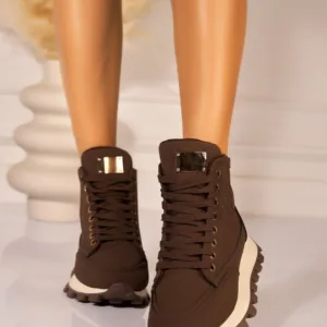 Ghete Dama Imblanite Maro din Piele Ecologica Tabacita Emaira