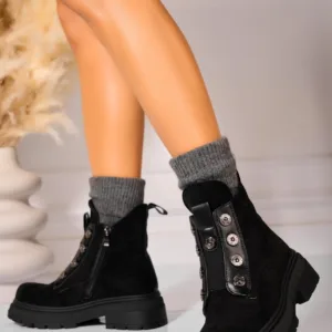 Ghete Dama Imblanite Negre din Piele Ecologica Intoarsa Jakaia2