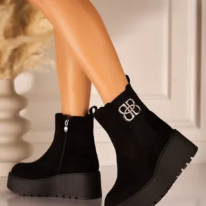 Ghete Dama Imblanite Negre din Piele Ecologica Intoarsa Yostina2