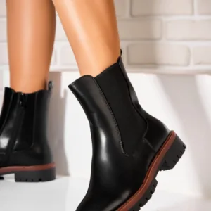 Ghete Dama Imblanite Negre din Piele Ecologica Phifer