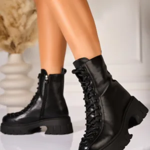 Ghete Dama Imblanite Negre din Piele Ecologica Zayley2