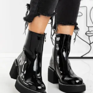 Ghete Dama cu Platforma 3AD70 Negru | Mei