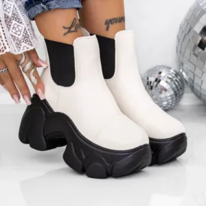 Ghete Dama cu Platforma 3AL23 Bej | Mei