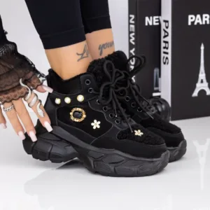 Ghete Dama cu Platforma 3AL3 Negru | Mei