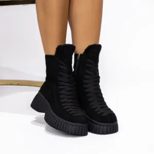 Ghete Dama cu Platforma 3AL52 Negru | Mei
