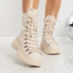 Ghete Dama cu Platforma 3AL53 Bej | Mei