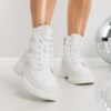 Ghete Dama cu Platforma 3AL87 Alb | Mei