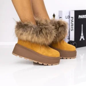 Ghete Dama cu Platforma 3ASJN73 Galben | Mei