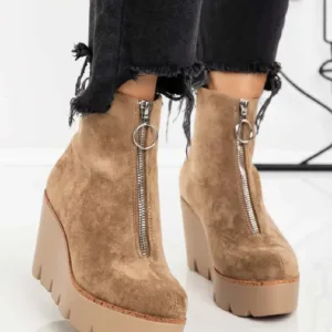 Ghete Dama cu Platforma 3AXKK193 Kaki | Mei