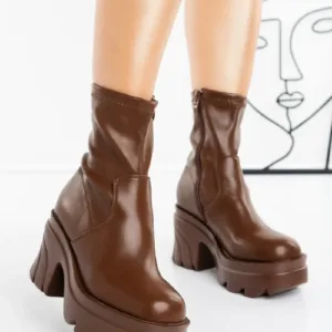 Ghete Dama cu Platforma Y2017 Maro | Mia Shoes