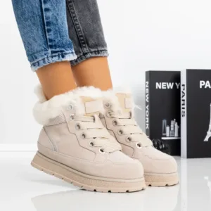 Ghete Dama din piele naturala 3AWZ5 Bej | Mei