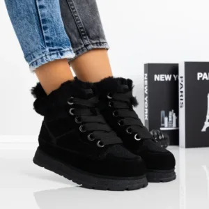 Ghete Dama din piele naturala 3AWZ5 Negru | Mei