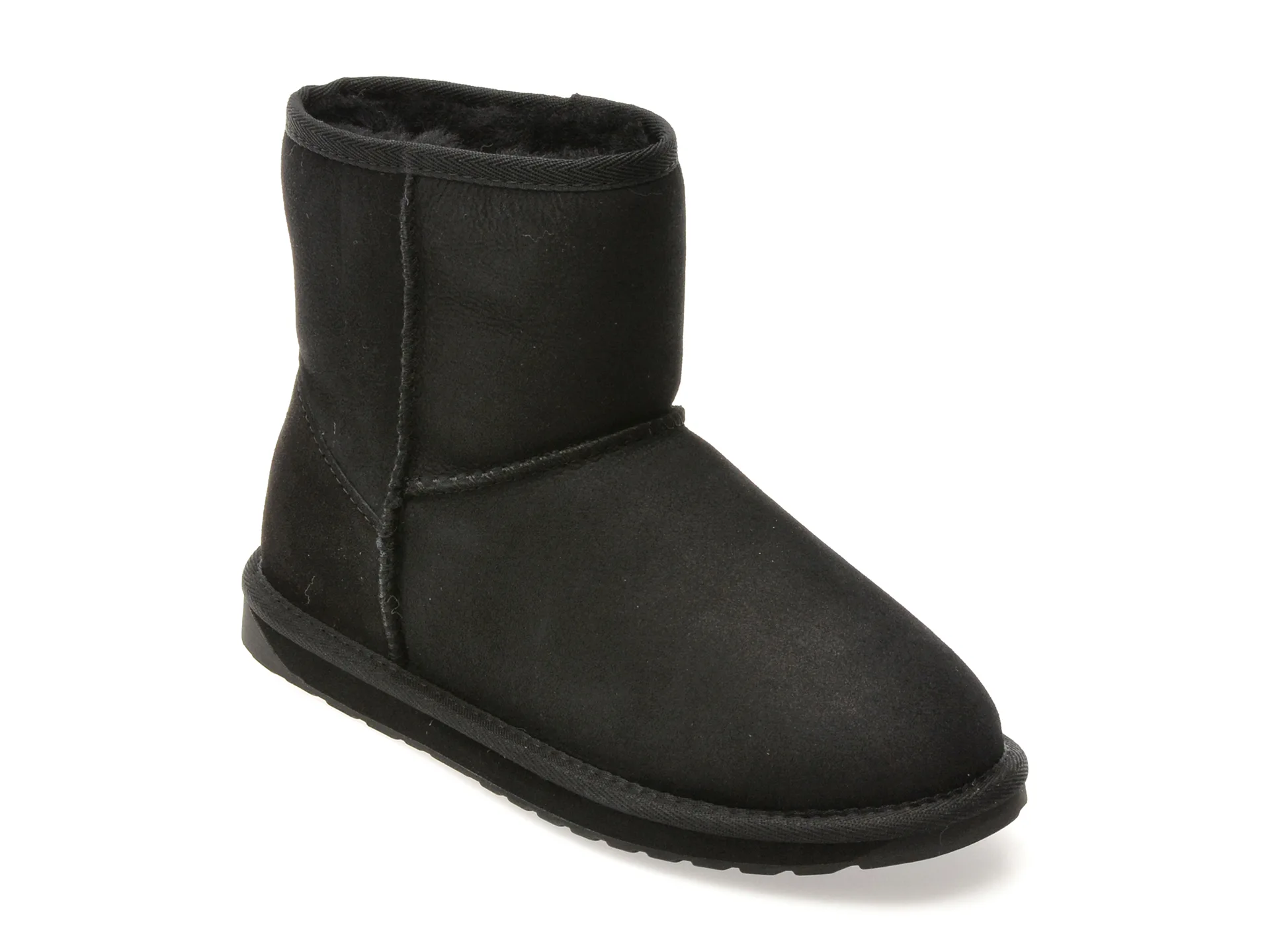 Ghete EMU negre, STINGER MINI, din piele intoarsa 1 Ghete EMU negre