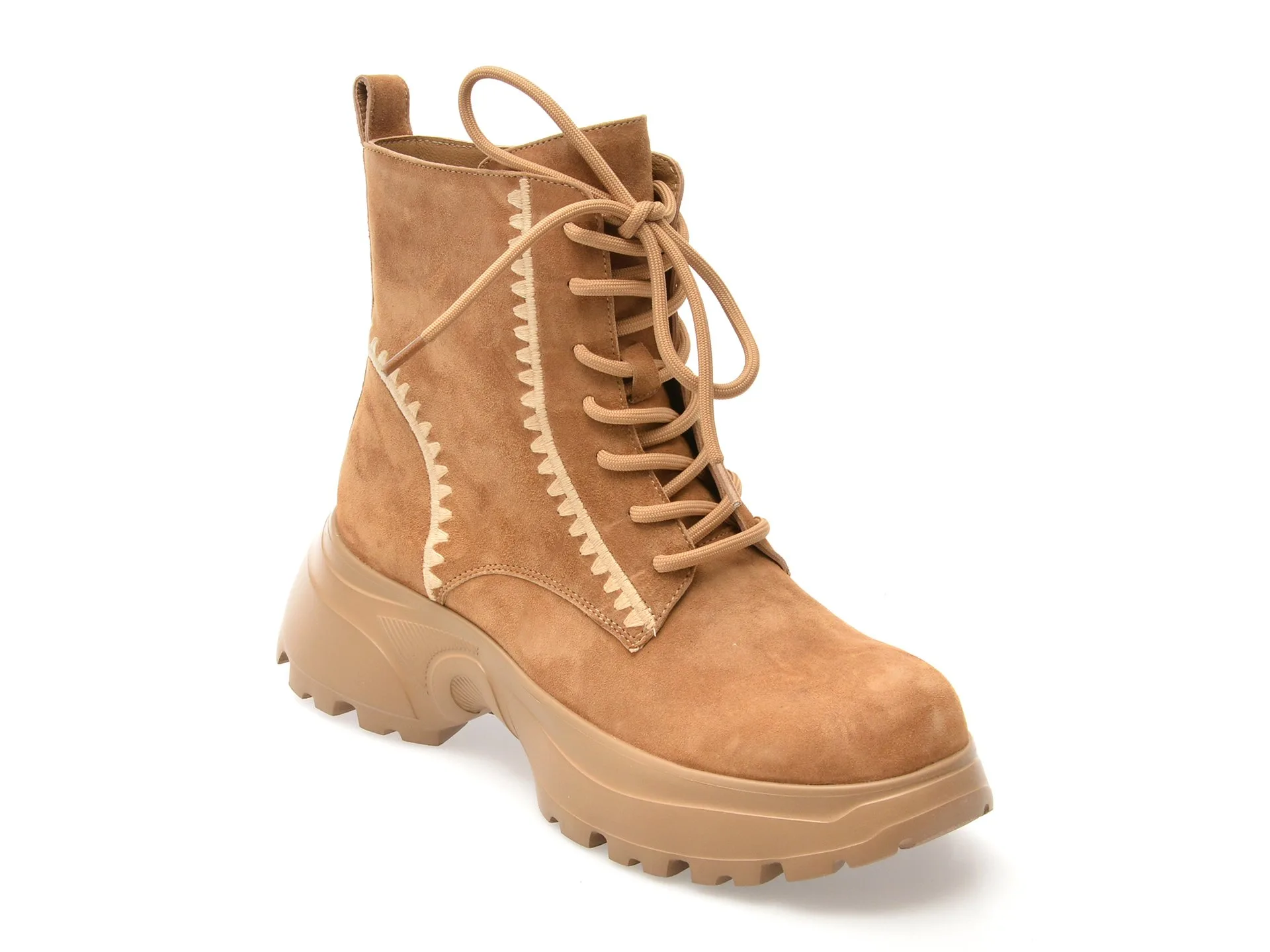 Ghete EPICA bej, 3256B, din piele intoarsa 1 Ghete EPICA bej