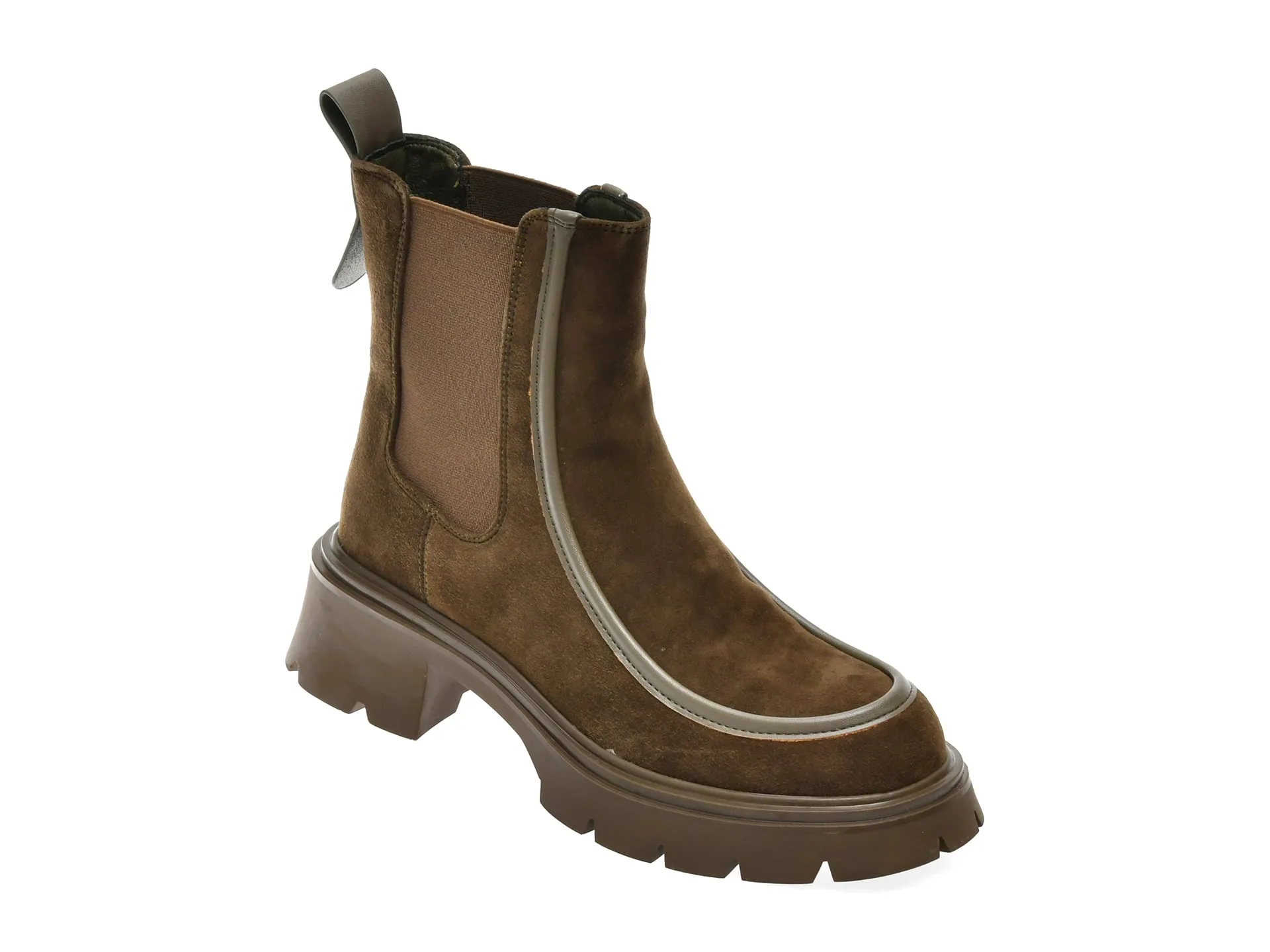 Ghete EPICA kaki, 356V, din piele intoarsa 1 Ghete EPICA kaki