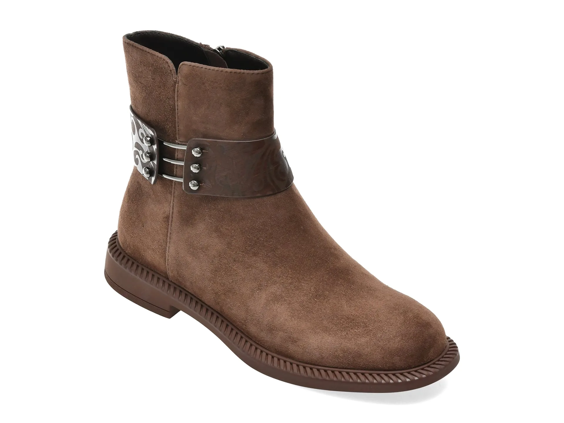 Ghete EPICA maro, 5R450, din piele intoarsa 1 Ghete EPICA maro