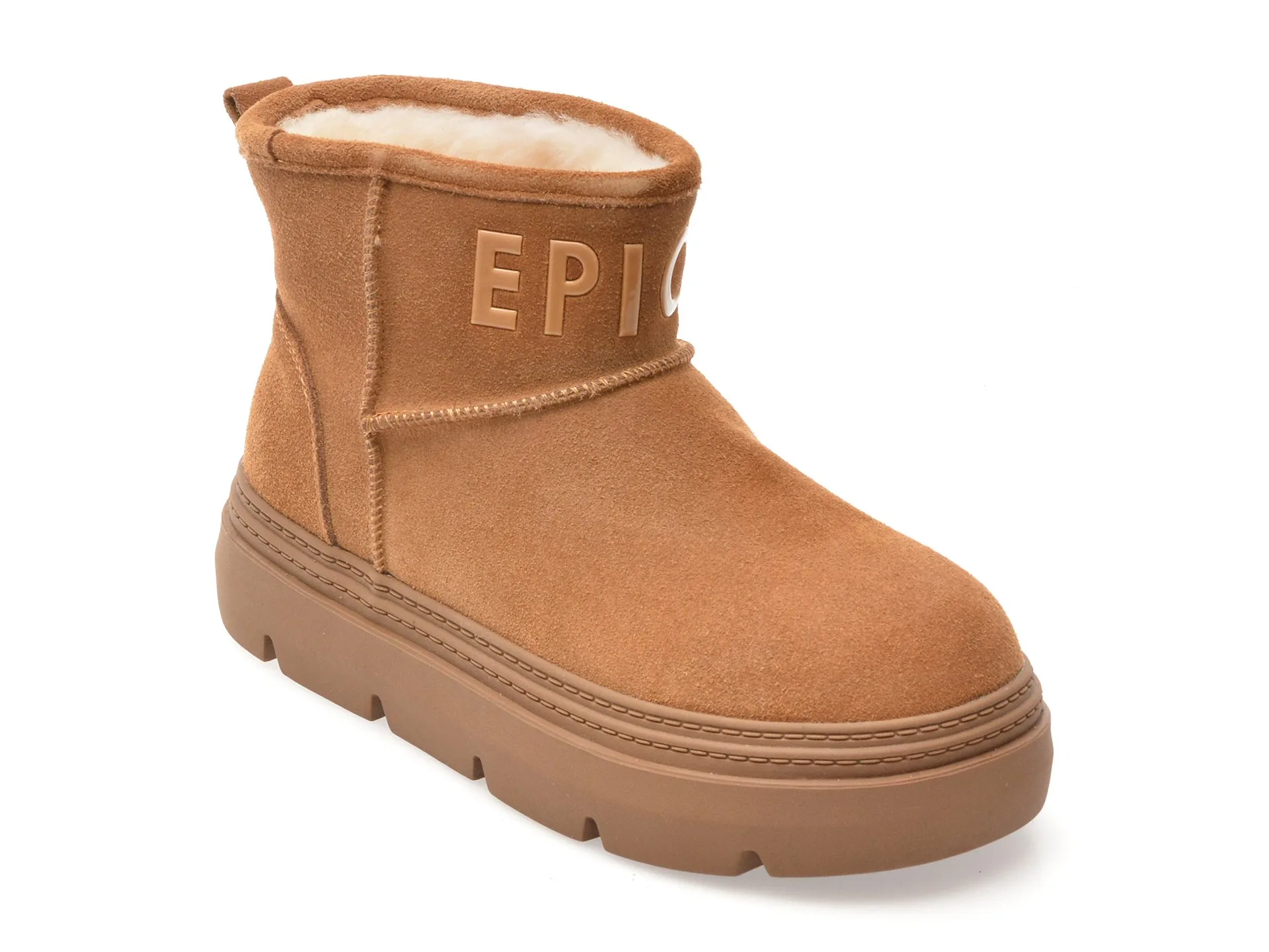 Ghete EPICA maro, 7071, din piele intoarsa 1 Ghete EPICA maro