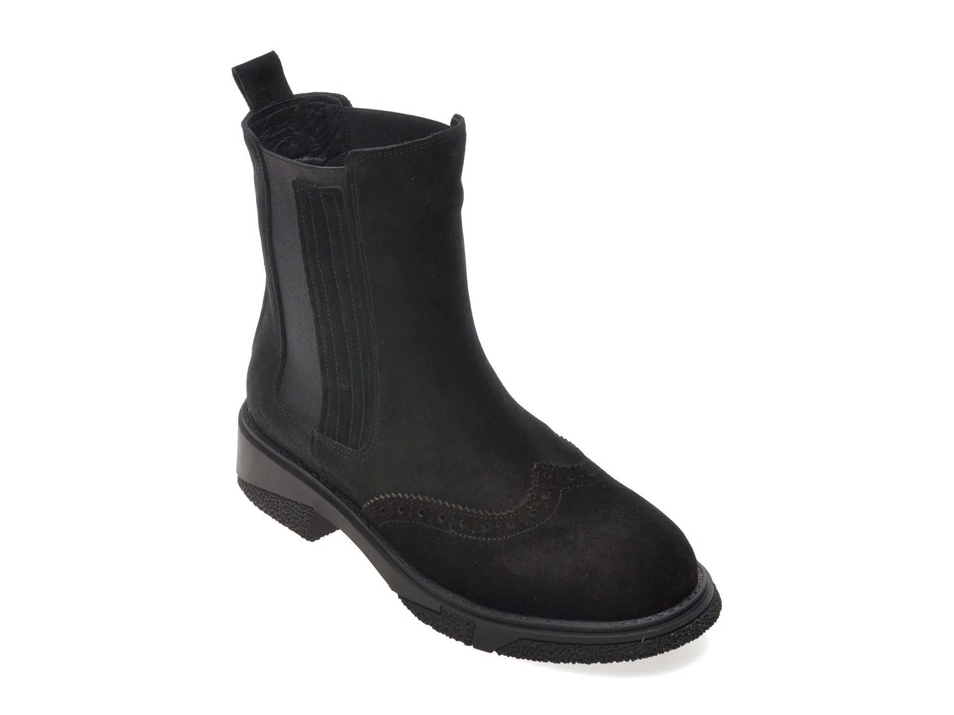 Ghete EPICA negre, 161402, din piele intoarsa 1 Ghete EPICA negre
