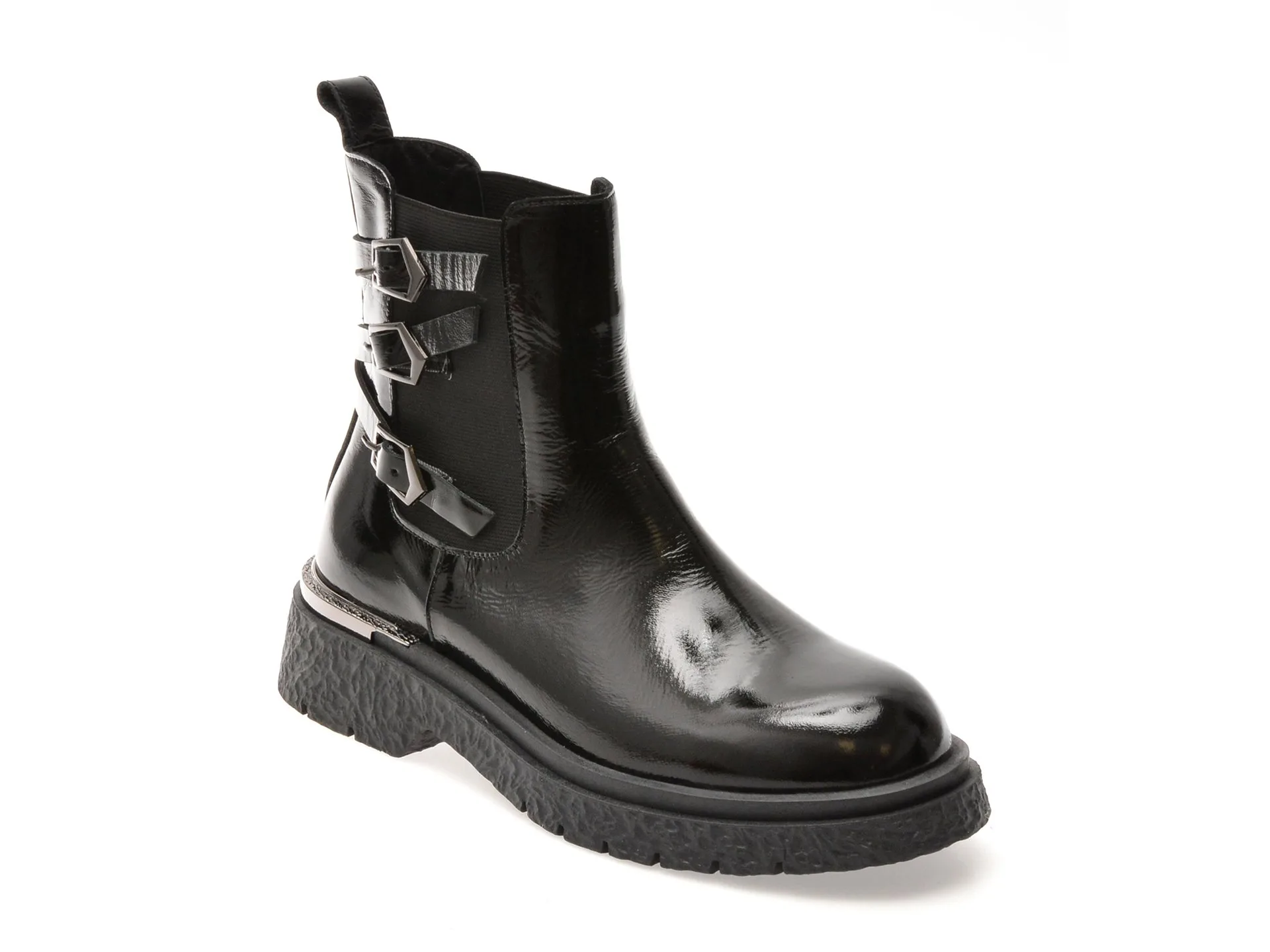 Ghete EPICA negre, 208301, din piele naturala lacuita 1 Ghete EPICA negre