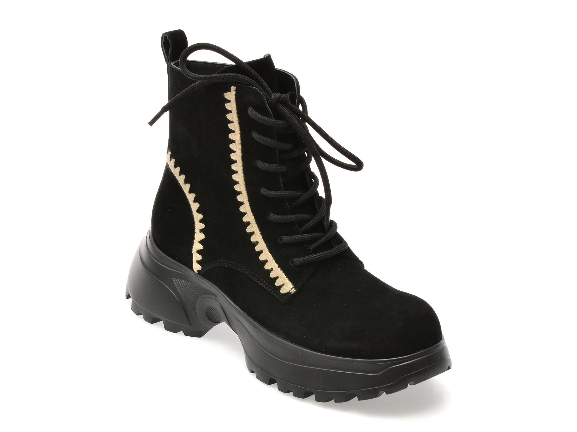 Ghete EPICA negre, 3256B, din piele intoarsa 1 Ghete EPICA negre