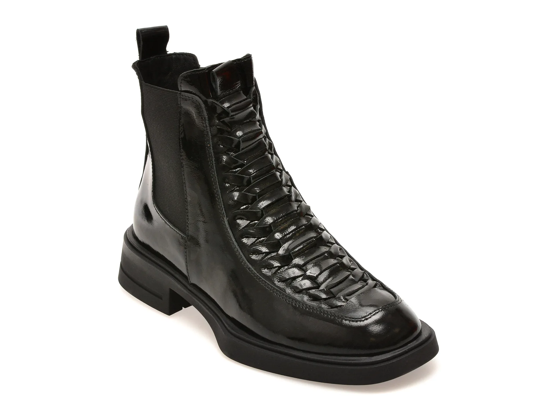 Ghete EPICA negre, 550501, din piele naturala lacuita 1 Ghete EPICA negre