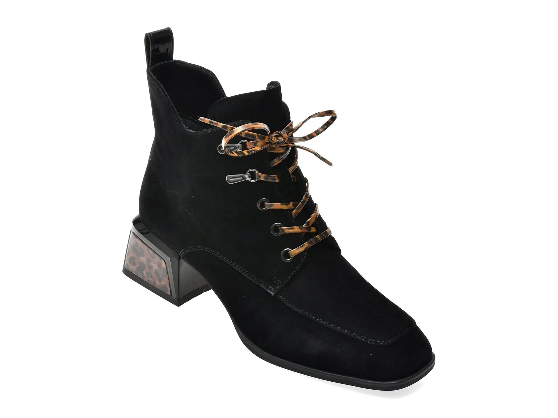 Ghete EPICA negre, 5R360, din piele intoarsa 1 Ghete EPICA negre